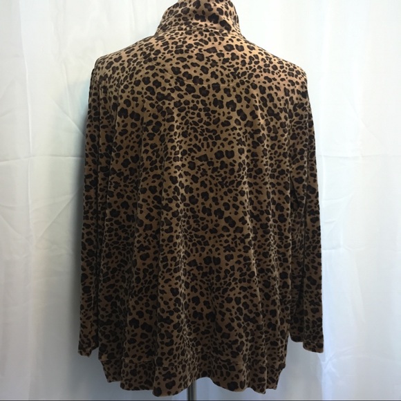 Velour track jacket! full zip leopard print - Picture 8 of 8